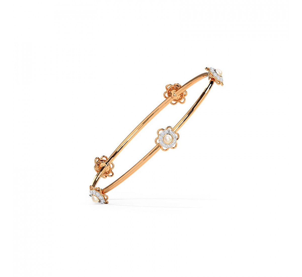 Floweret Diamond Bangles