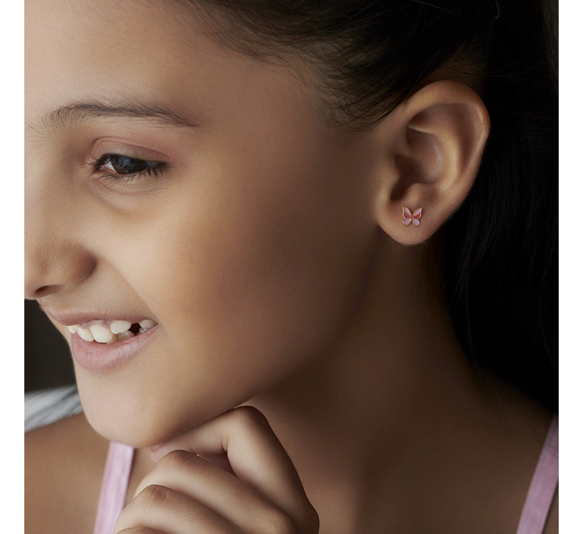 Flutter Kids Gold Earrings