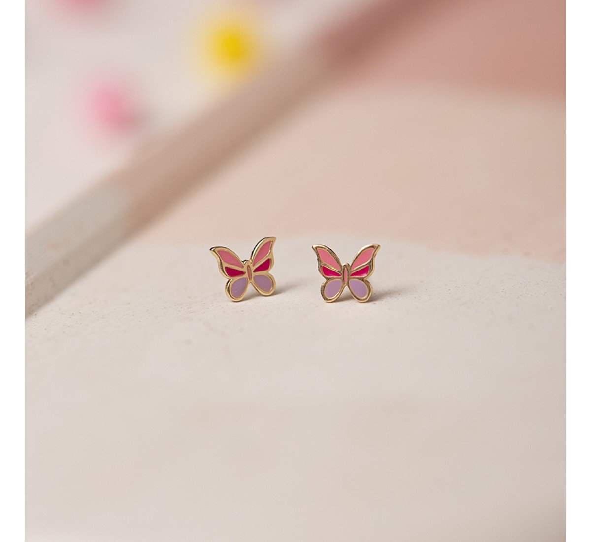 Flutter Kids Gold Earrings