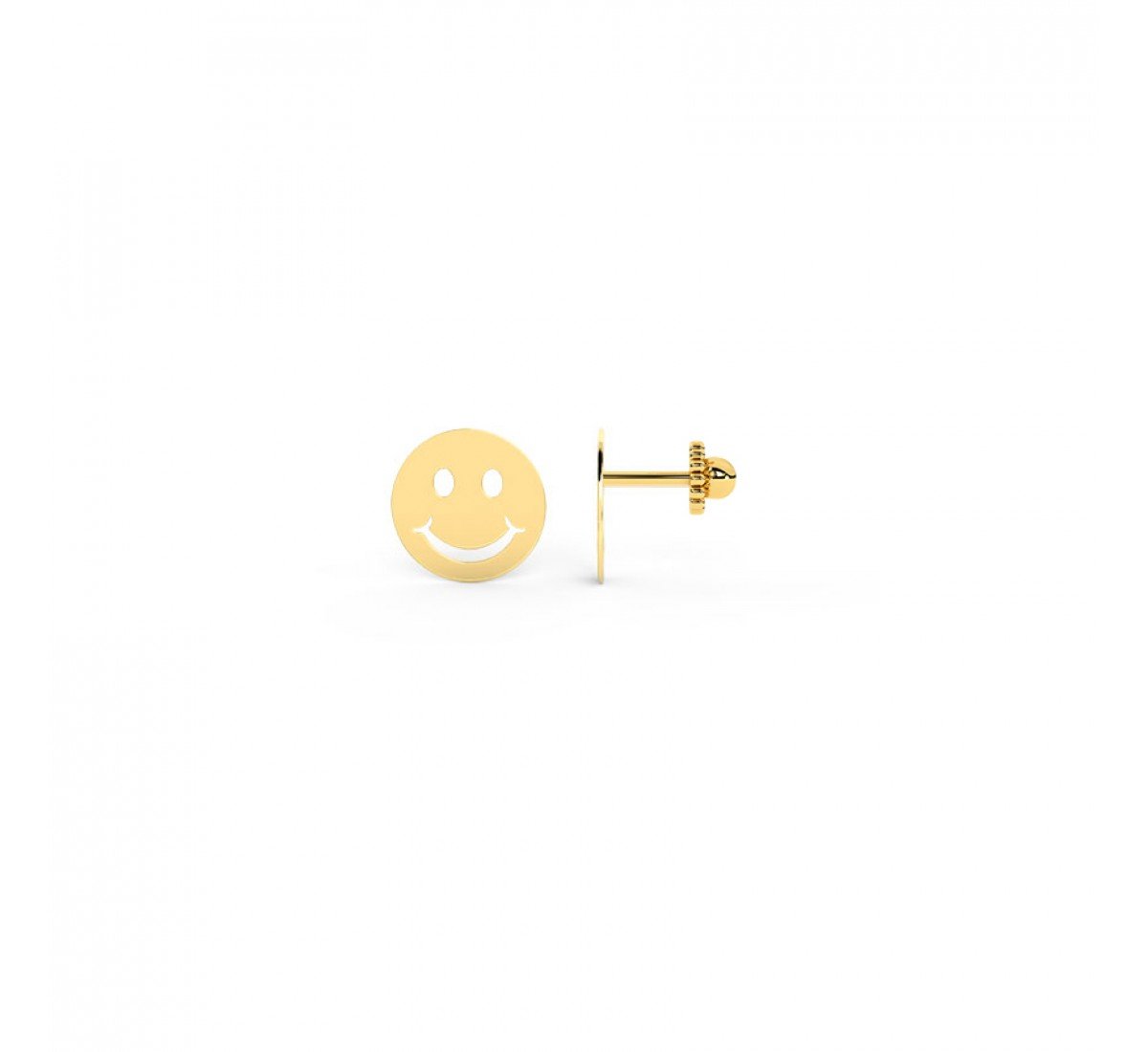 Smiley Kids Gold Earrings