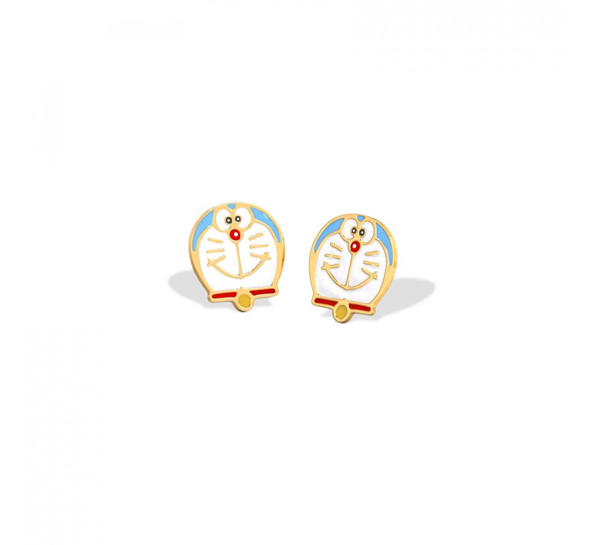 Cute Doraemon Kids Gold Earrings