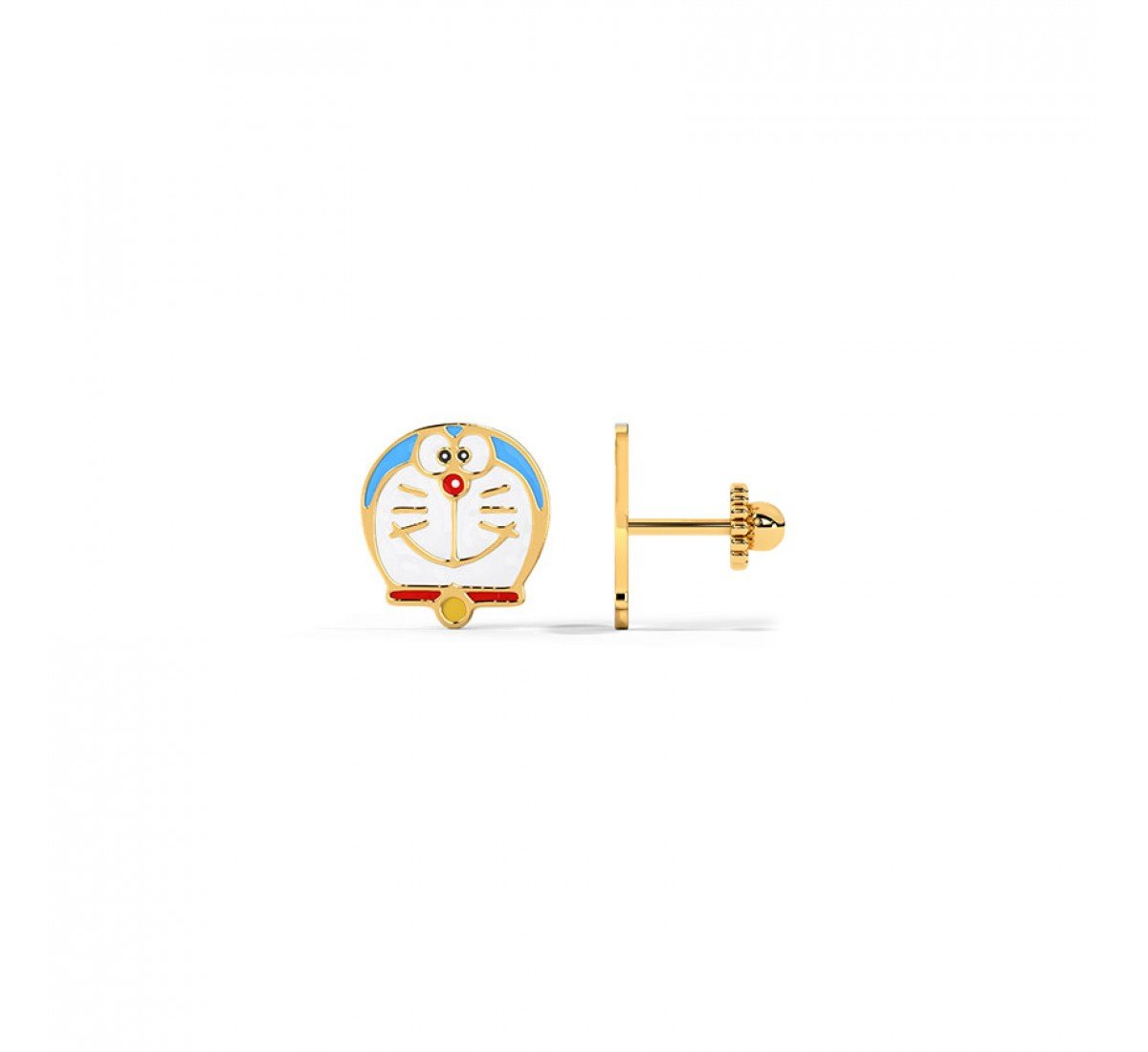 Cute Doraemon Kids Gold Earrings