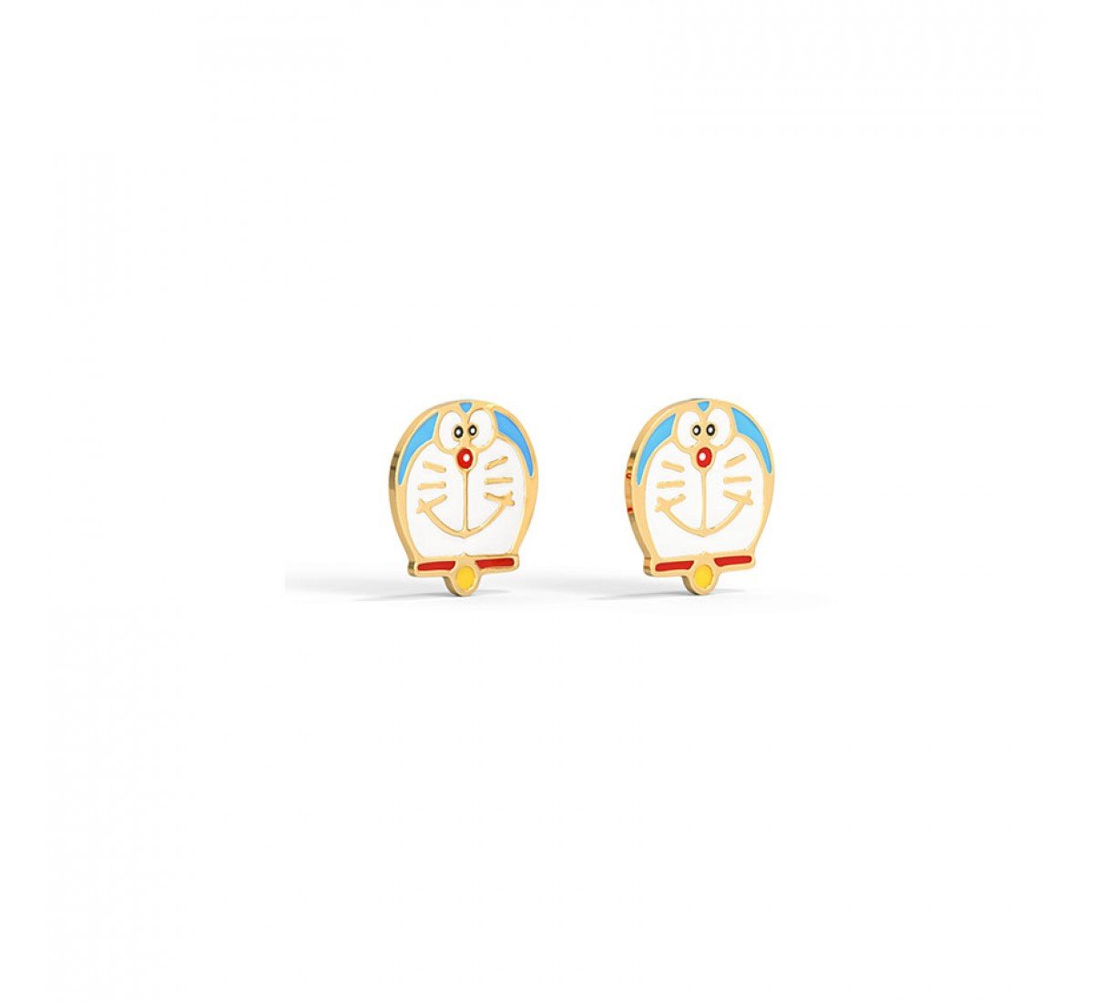 Cute Doraemon Kids Gold Earrings