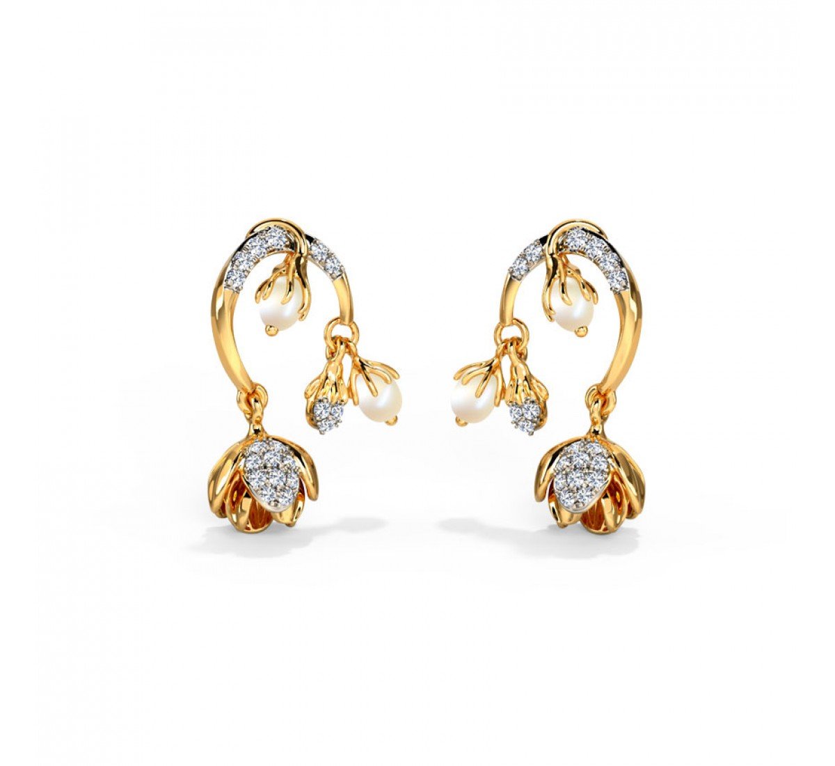 Bellamy Pearl Diamond Earrings