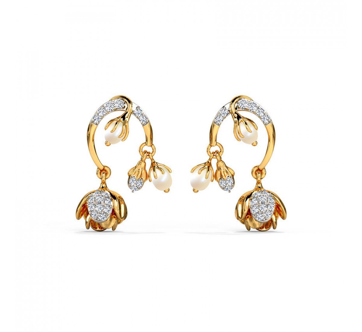 Bellamy Pearl Diamond Earrings