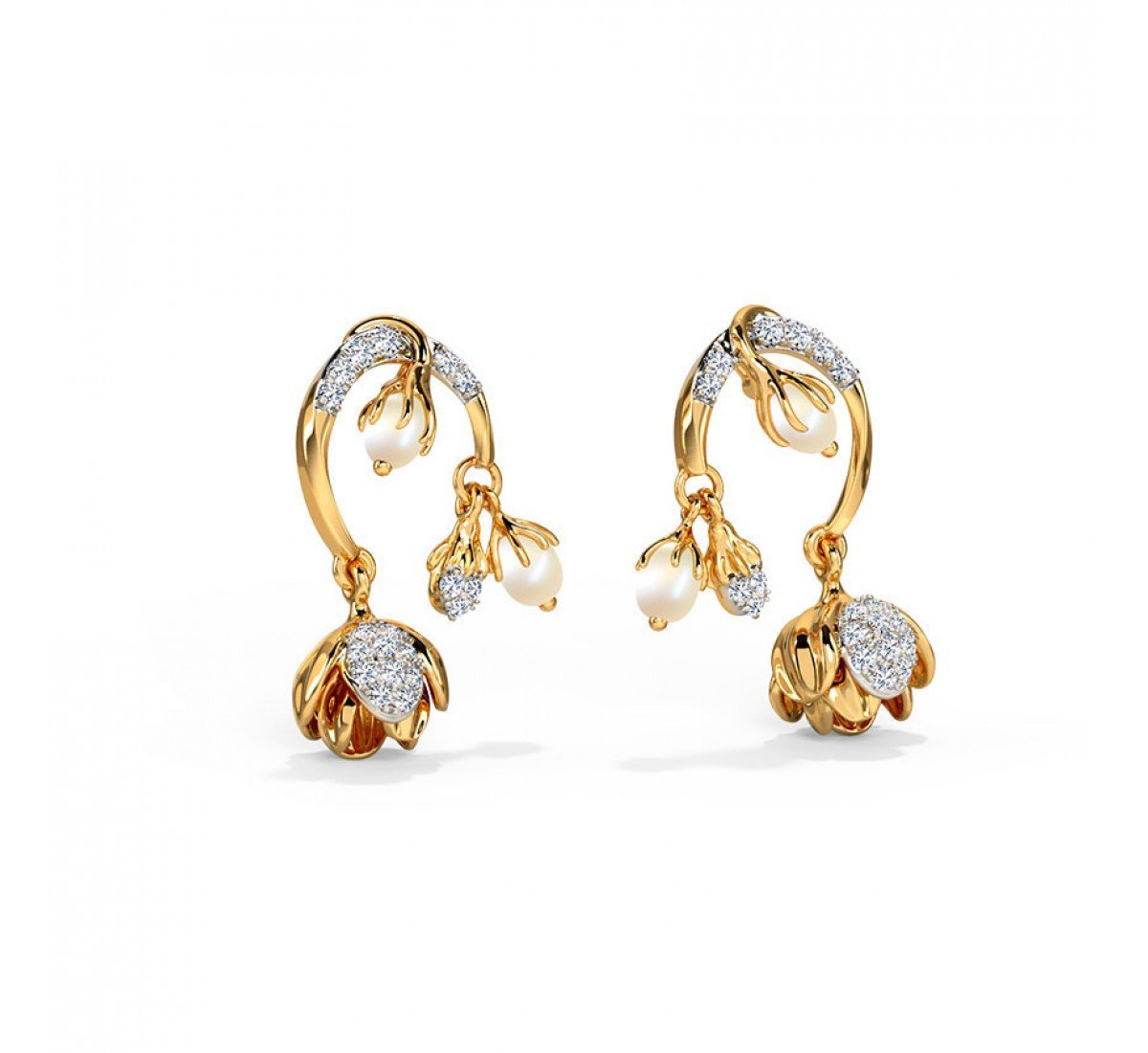 Bellamy Pearl Diamond Earrings