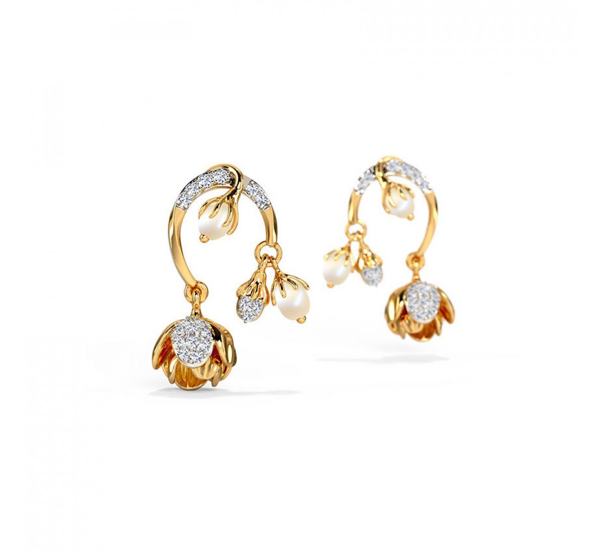 Bellamy Pearl Diamond Earrings