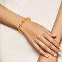 Dhanashree Swirls Gold Mukh Bangle