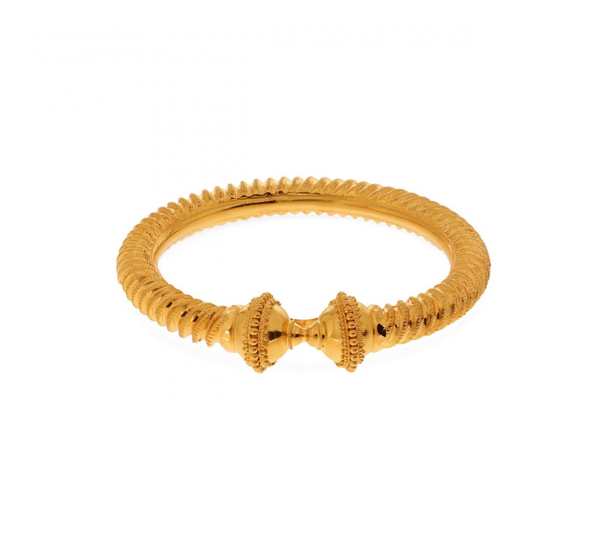 Dhanashree Swirls Gold Mukh Bangle