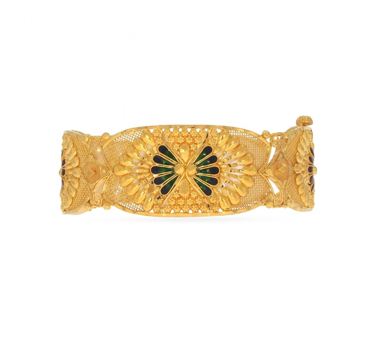 Hamsini Plumes Gold Chur Bangle