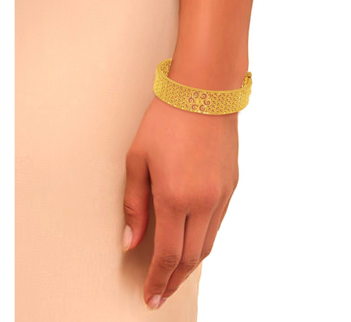 Lisha Floral Gold Bangle