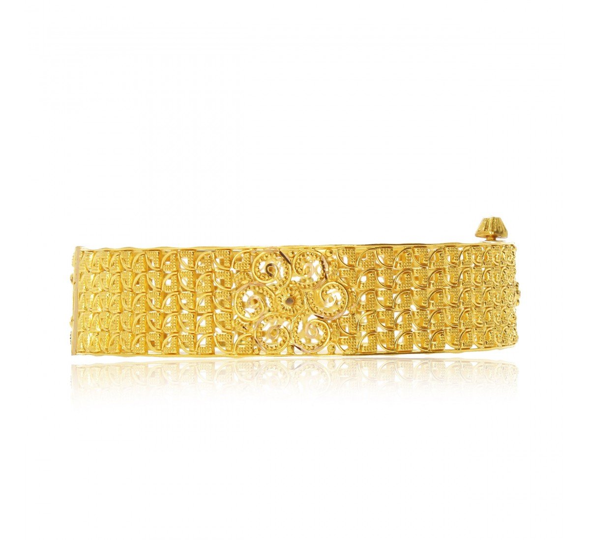 Lisha Floral Gold Bangle