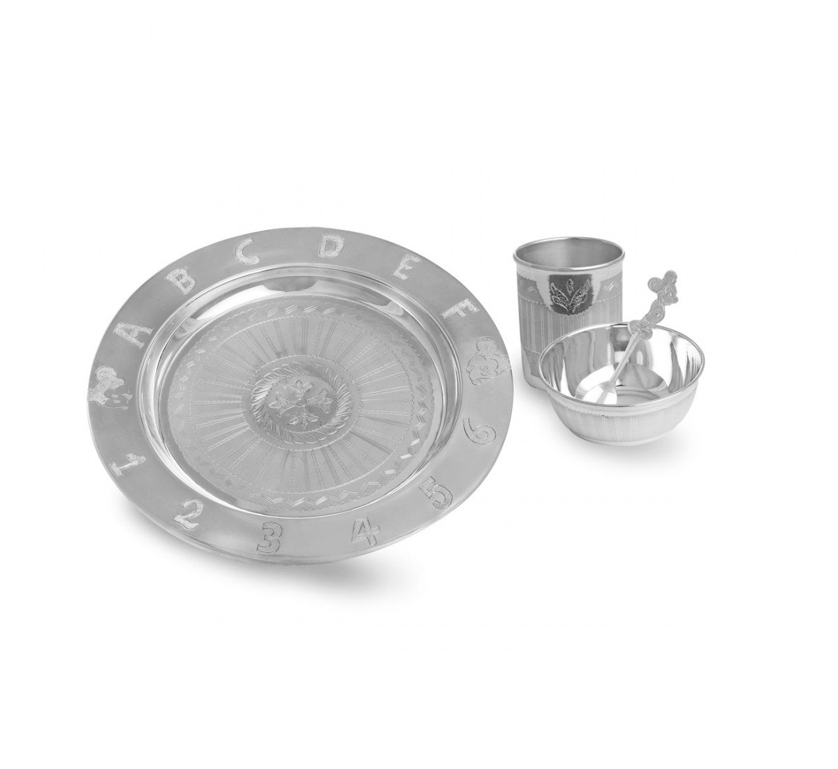 Silver Alphabet Dinner Set