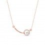 Rose Gold Shining Zircon Studded Necklace