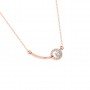 Rose Gold Shining Zircon Studded Necklace