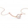 Rose Gold Shining Zircon Studded Necklace