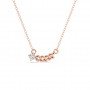 Rose Gold Leaf Solitaire Necklace