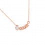 Rose Gold Leaf Solitaire Necklace