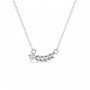 Silver Leaf Solitaire Necklace