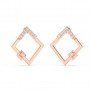 Rose Gold Square Earrings