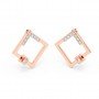 Rose Gold Square Earrings