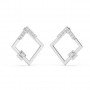 Silver Square Earrings