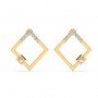 Gold Square Earrings