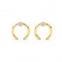 Gold Zircon Studded Circle Earrings