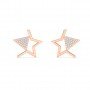 Rose Gold Shining Star Earrings