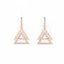 Rose Gold Triangular Drop Earrings