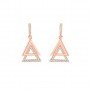 Rose Gold Triangular Drop Earrings