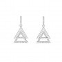 Silver Triangular Drop Earrings