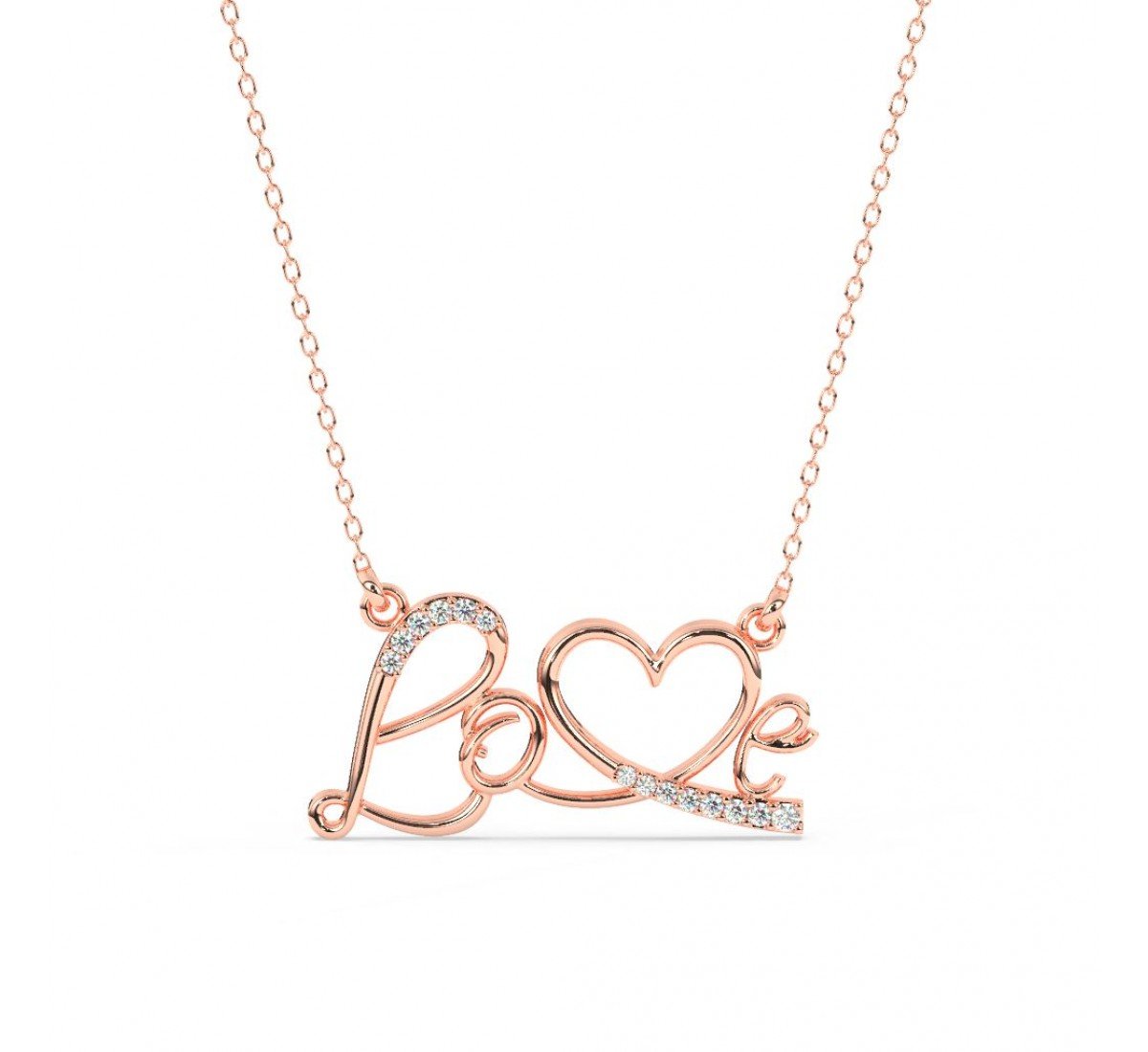 Rose Gold All About Love Necklace