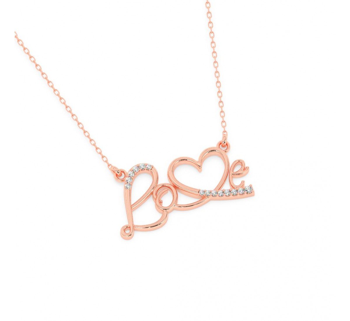 Rose Gold All About Love Necklace