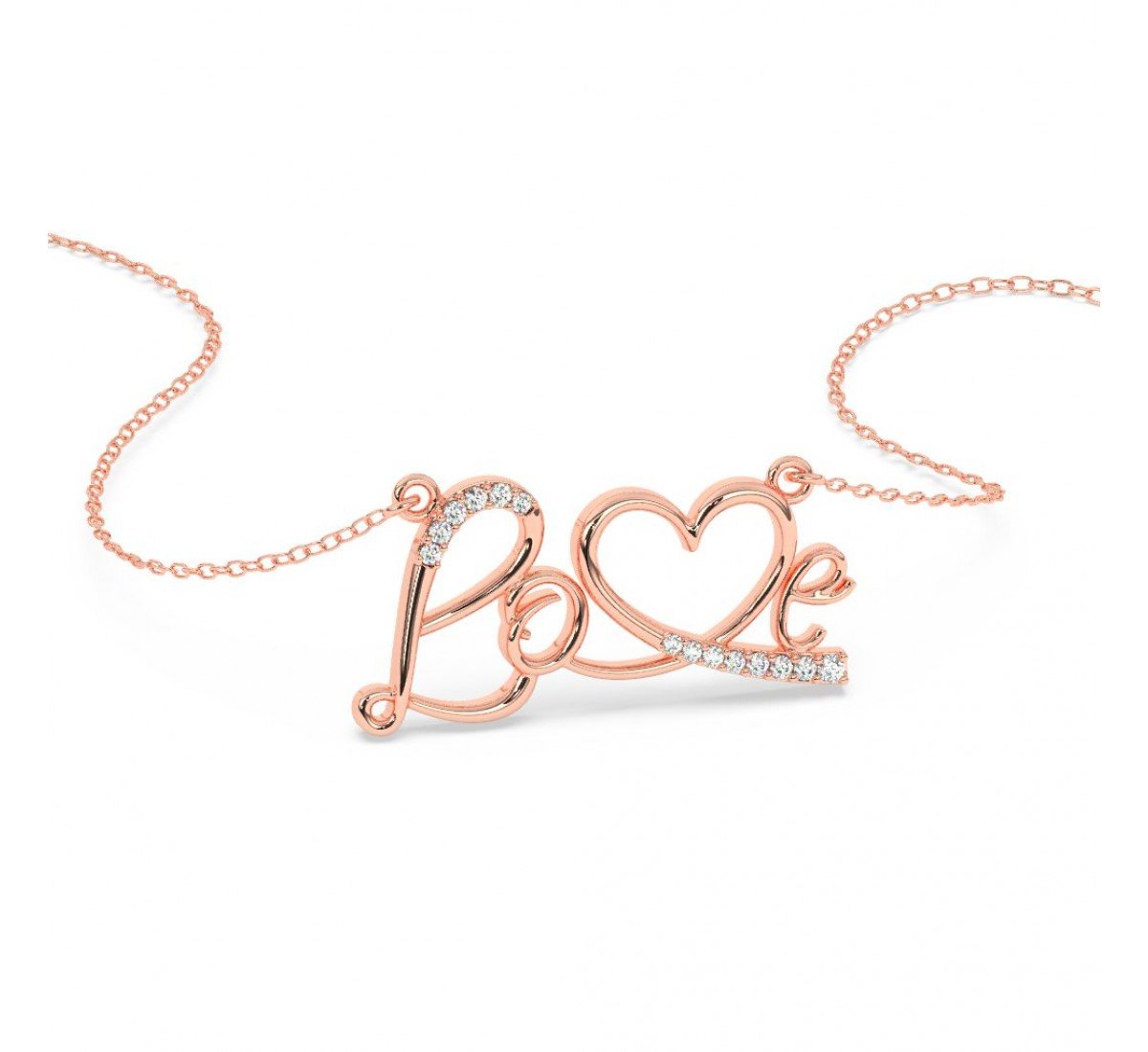 Rose Gold All About Love Necklace