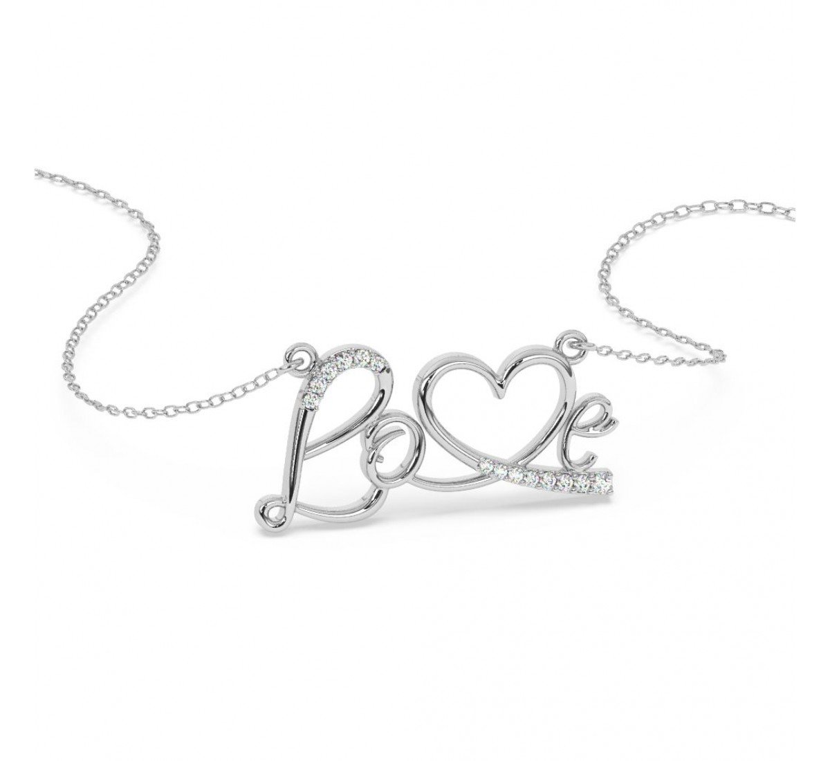 Silver All About Love Necklace