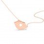 Rose Gold Lips Pendant With Link Chain