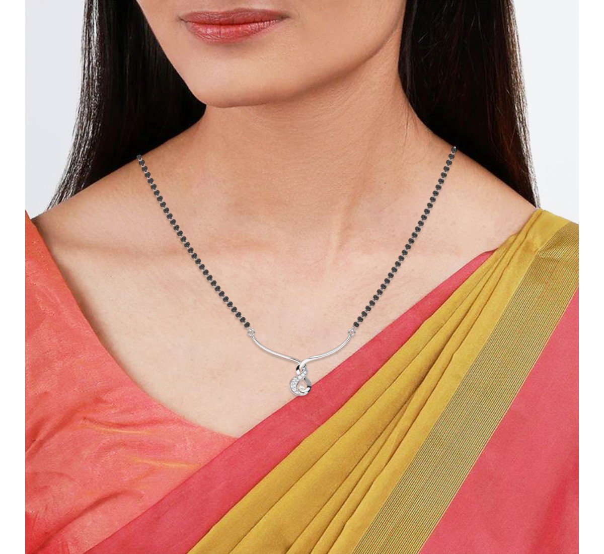 Silver Binding Love Mangalsutra