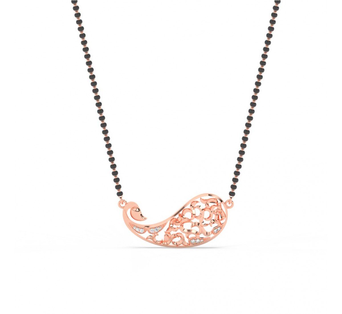 Rose Gold Peacock Mangalsutra