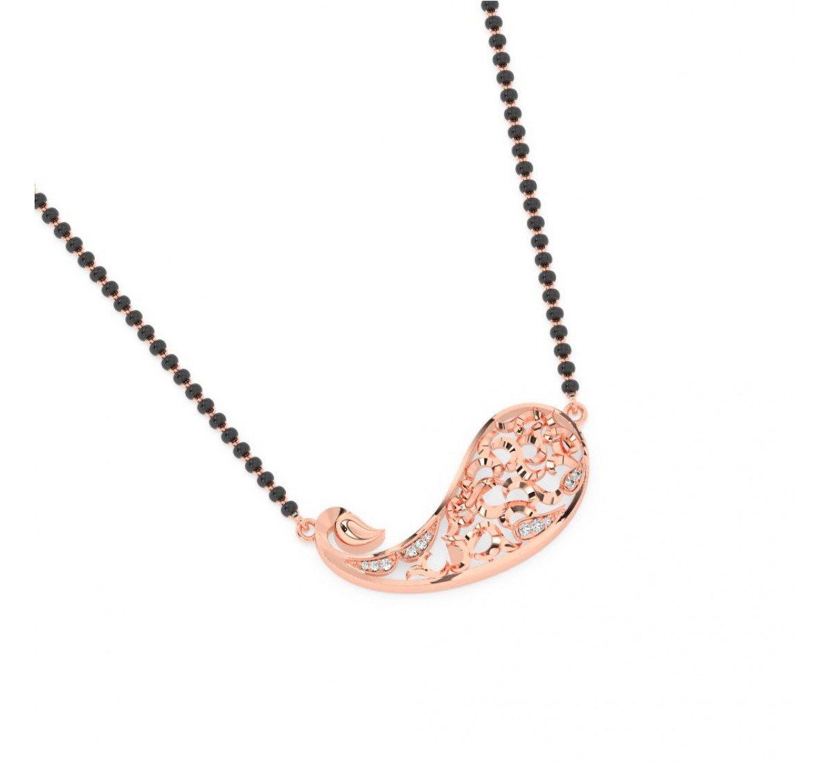 Rose Gold Peacock Mangalsutra