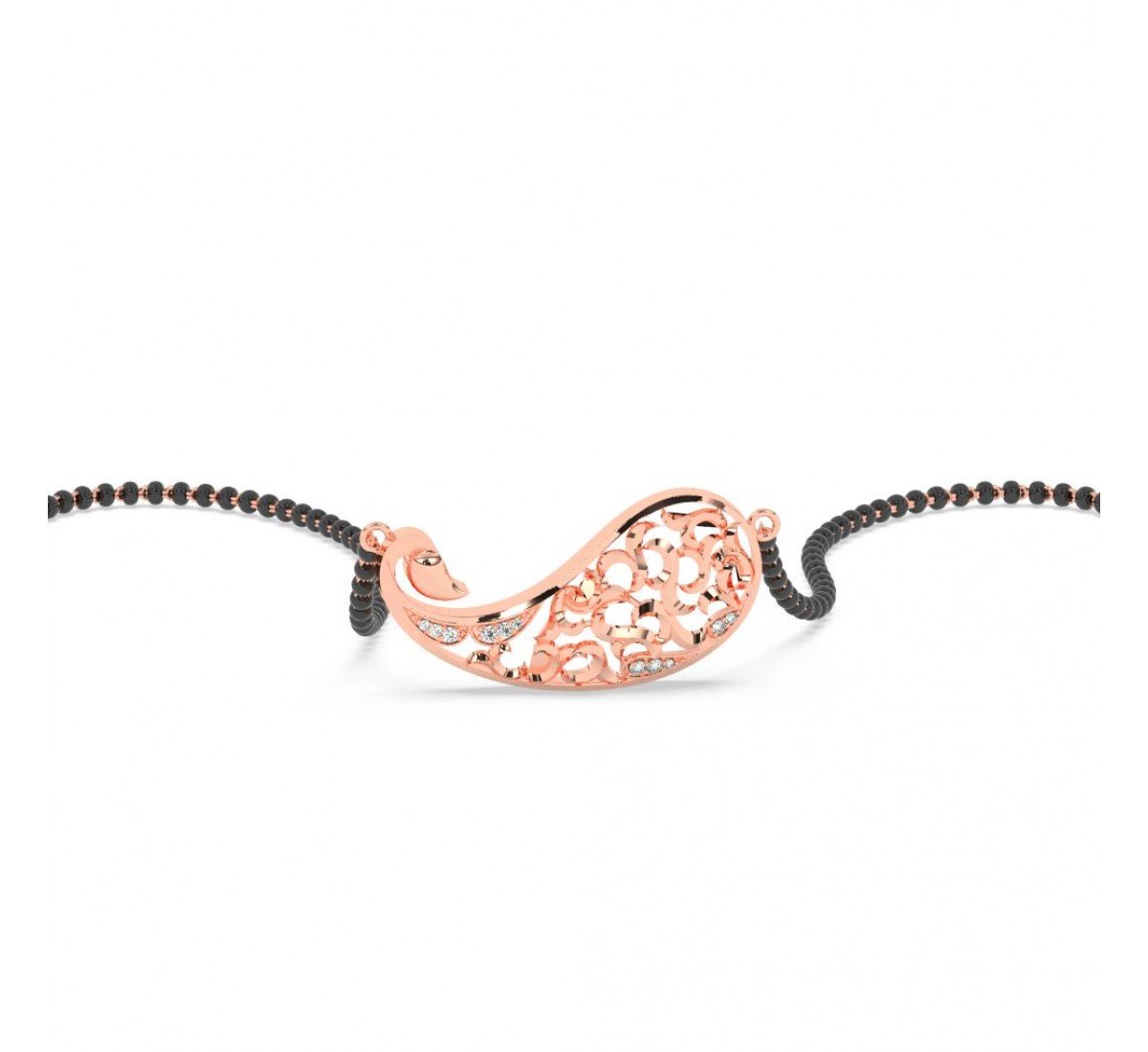 Rose Gold Peacock Mangalsutra