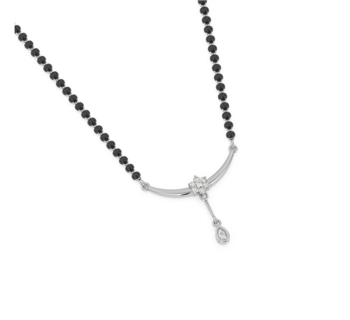 Silver Curve Love Mangalsutra