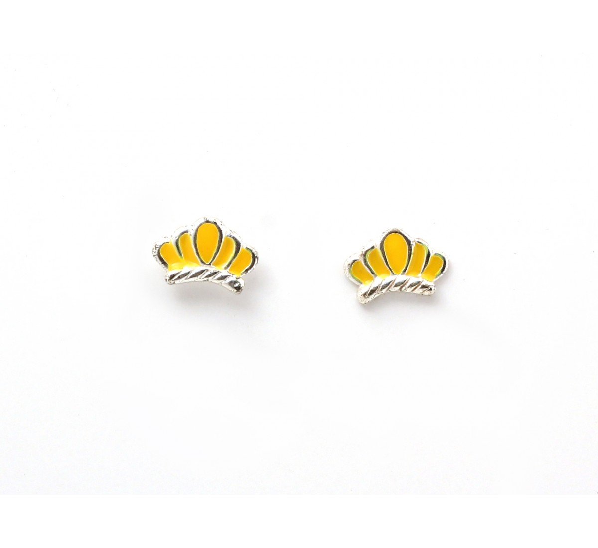 Silver Crown Kids Earrings