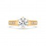 Gold Classic Zircon Solitare Ring