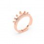 Rose Gold Zircon Crown Ring