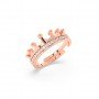 Rose Gold Zircon Crown Ring