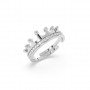 Silver Zircon Crown Ring