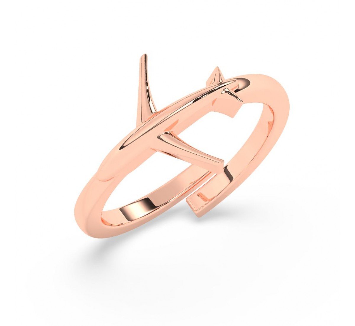 Rose Gold Aeroplane Ring