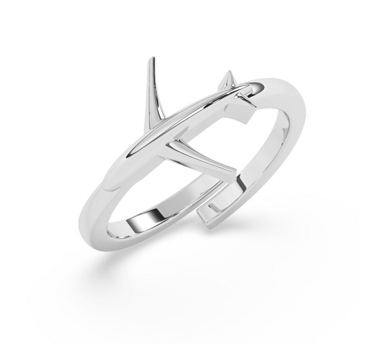 Silver Aeroplane Ring