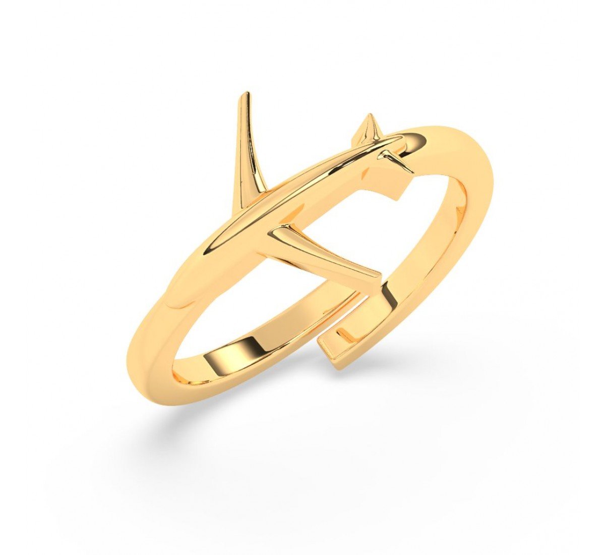 Gold Aeroplane Ring